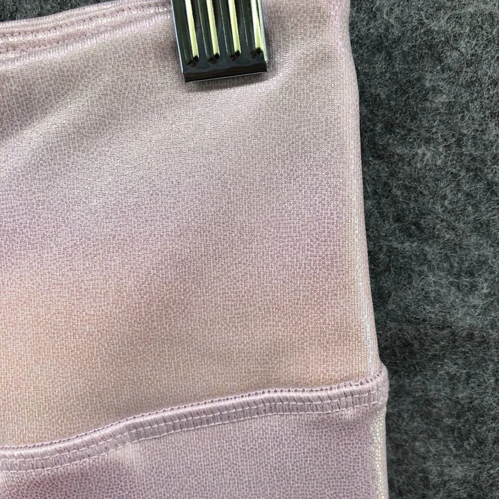 Old Navy Active Girls Size L (10-12)‎ BUNDLE Metallic Pink Leggings T Shirt 2 Pc